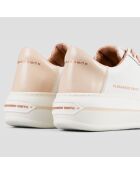 Sneakers Lancaster aus cremefarbenem Leder