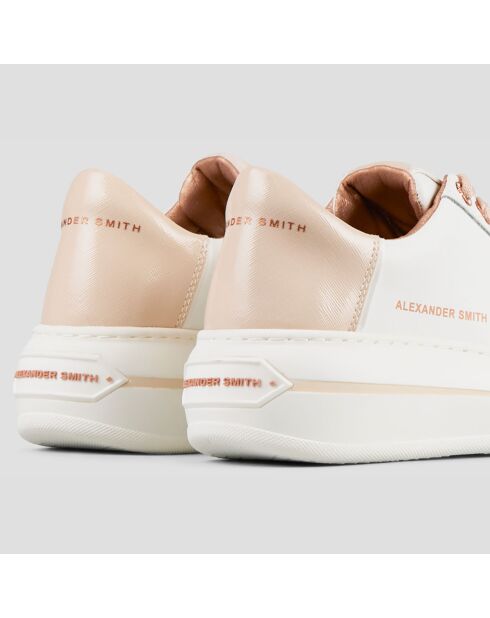 Sneakers en Cuir Lancaster crème