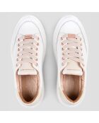 Sneakers Lancaster aus cremefarbenem Leder