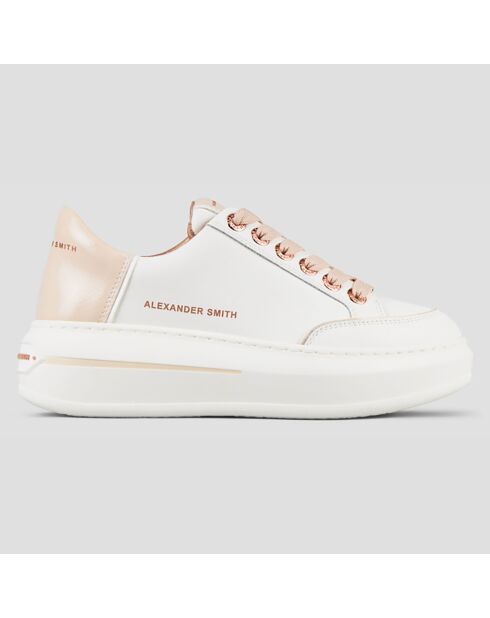 Sneakers en Cuir Lancaster crème