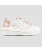 Sneakers en Cuir Lancaster crème