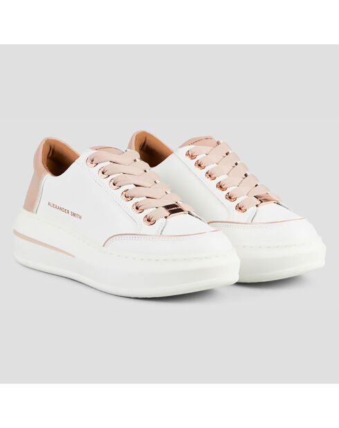 Sneakers en Cuir Lancaster crème