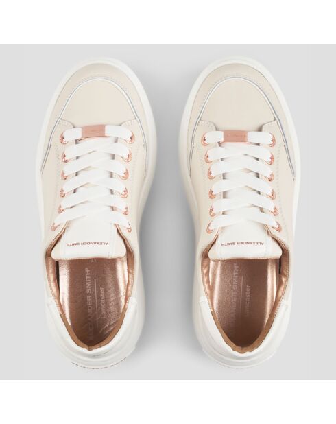 Sneakers en Cuir Lancaster crème