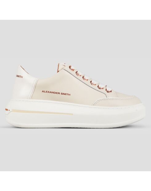 Sneakers en Cuir Lancaster crème