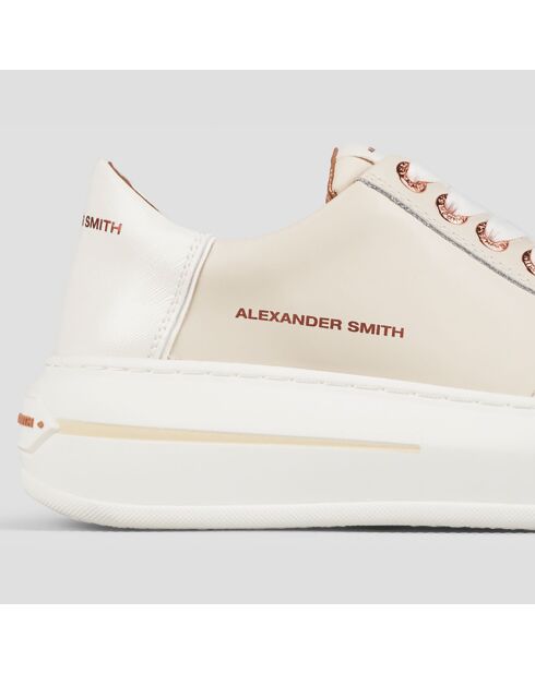 Sneakers en Cuir Lancaster crème