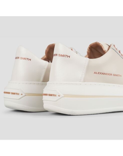 Sneakers en Cuir Lancaster crème