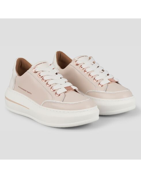 Sneakers en Cuir Lancaster roses