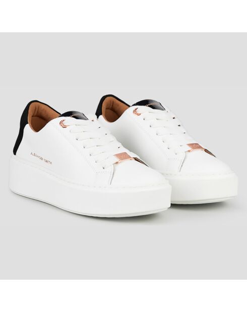 Sneakers en Cuir London blanc/noir