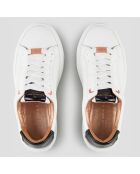 London wit/zwarte leren sneakers