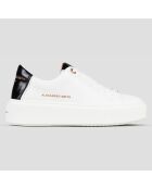 London wit/zwarte leren sneakers