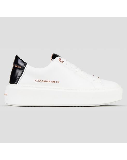 Sneakers en Cuir London blanc/noir