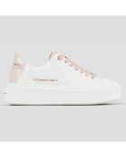 Sneakers en Cuir London blanc/beige