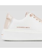 Sneakers en Cuir London blanc/beige