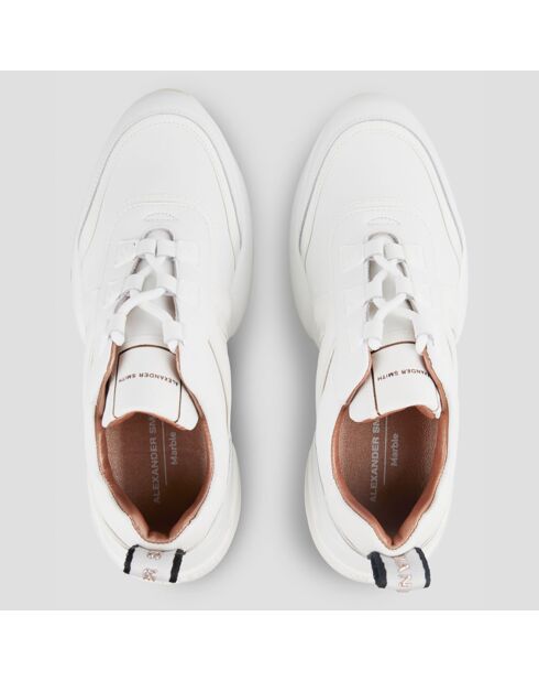 Sneakers en Cuir Marble blanches