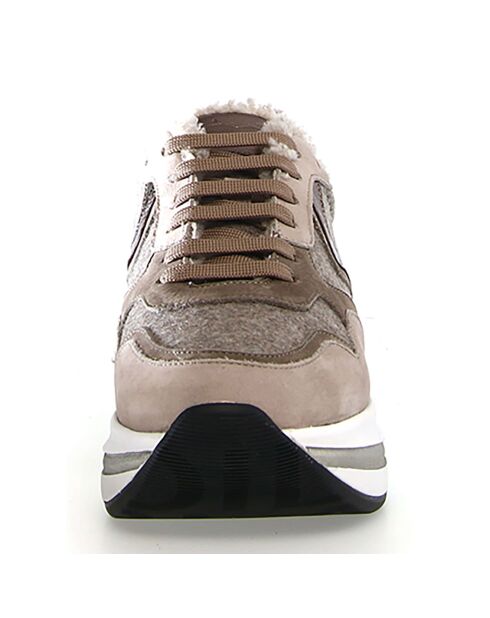 Sneakers en Cuir Melany noisette