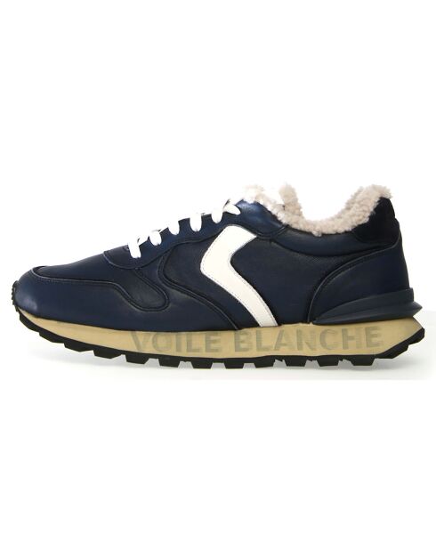 Sneakers en Cuir Paris bleu marine