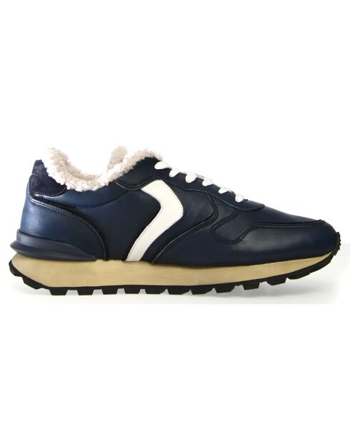Sneakers en Cuir Paris bleu marine