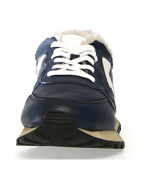 Sneakers en Cuir Paris bleu marine