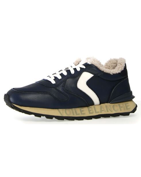 Sneakers en Cuir Paris bleu marine
