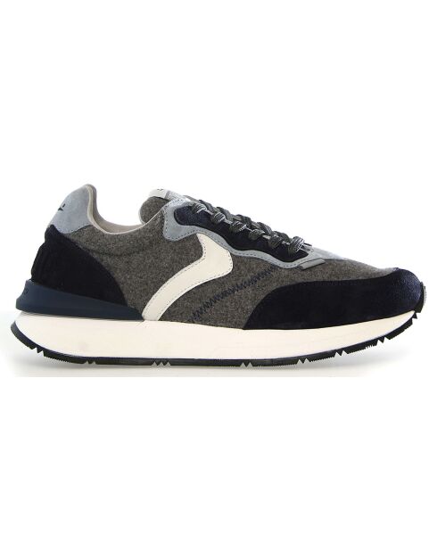 Sneakers en Cuir Qwark bleu gris