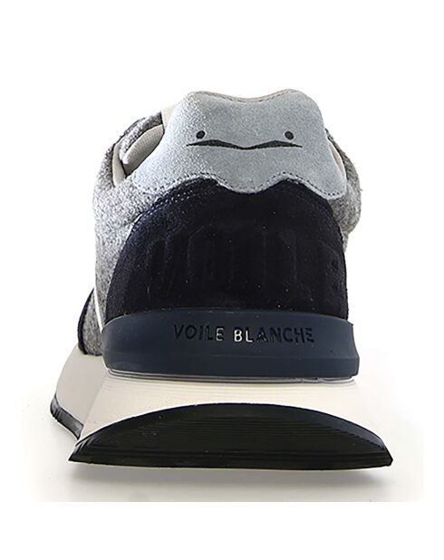Sneakers en Cuir Qwark bleu gris