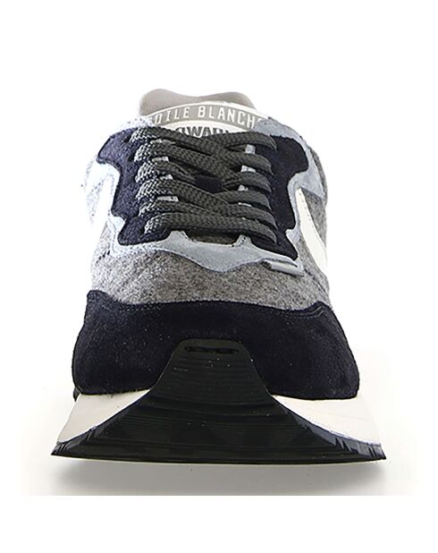 Sneakers en Cuir Qwark bleu gris