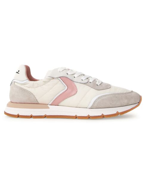 Sneakers en Cuir Storm crème/gris