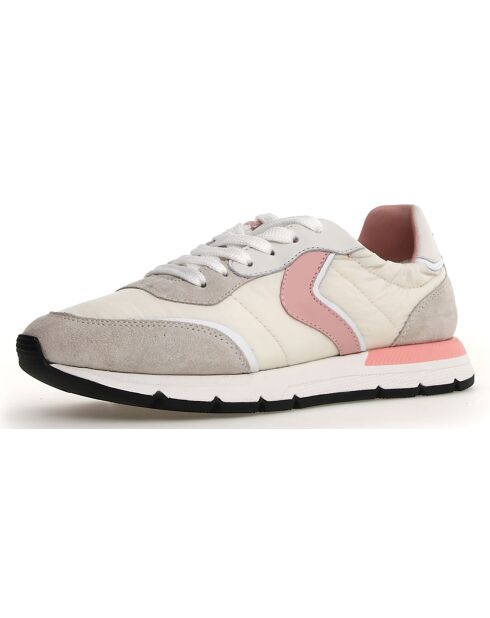 Sneakers en Cuir Storm crème/gris