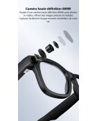 Lunettes Connectées AI avec Caméra 8MP & Audio Bluetooth