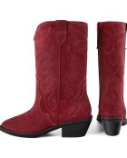Bottines en Cuir Alabama bordeaux