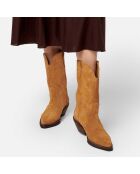 Bottines en Cuir Alabama caramel