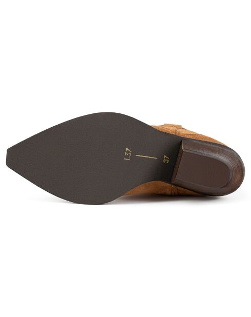 Bottines en Cuir Alabama caramel