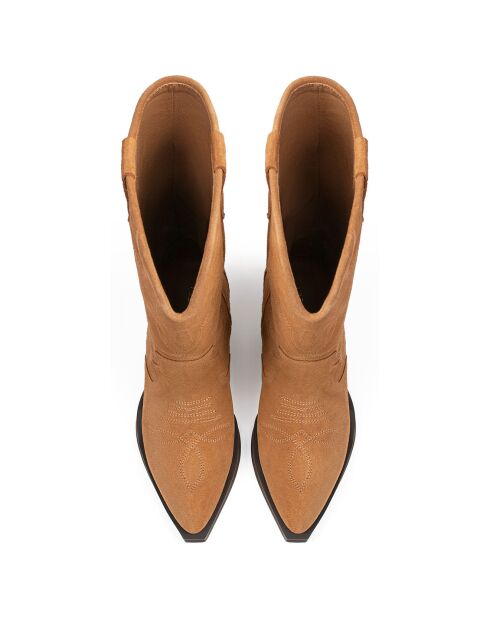 Bottines en Cuir Alabama caramel