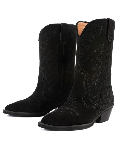 Bottines en Cuir Alabama noires