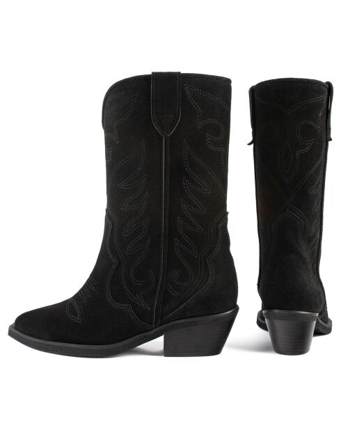 Bottines en Cuir Alabama noires