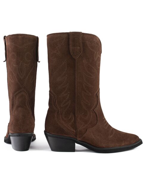 Bottines en Cuir Alabama marron