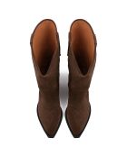 Bottines en Cuir Alabama marron