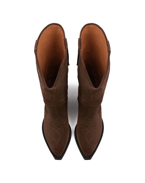 Bottines en Cuir Alabama marron