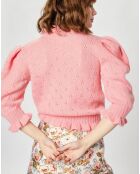 Pull en Mohair & Alpaga mélangés Chamallow rose