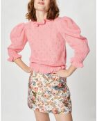 Pull en Mohair & Alpaga mélangés Chamallow rose