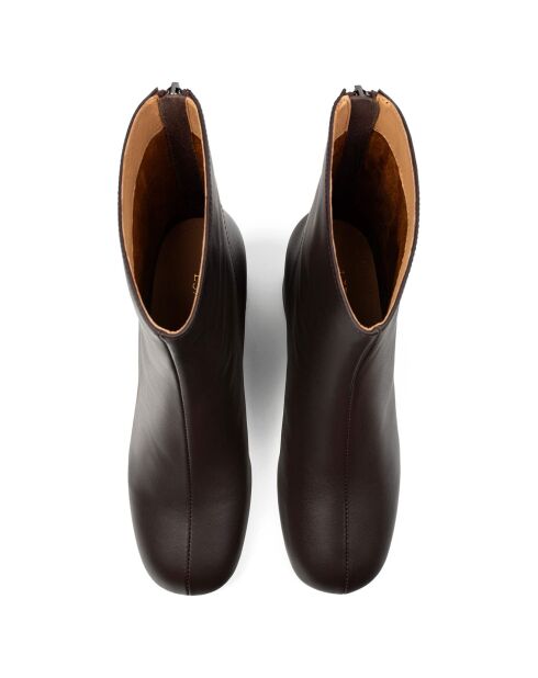 Bottines en Cuir A Lonely Place To Be marron - Talon 6 cm