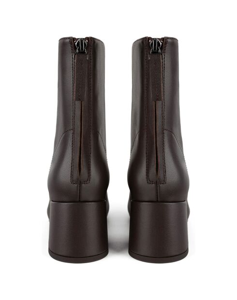 Bottines en Cuir A Lonely Place To Be marron - Talon 6 cm