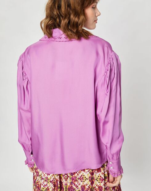 Chemise en Soie mélangée Doggy lilas