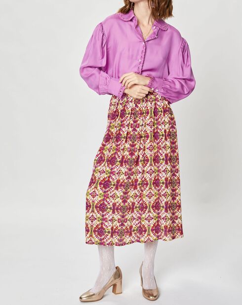 Chemise en Soie mélangée Doggy lilas