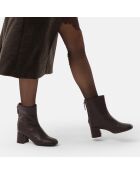Bottines en Cuir A Lonely Place To Be marron - Talon 6 cm