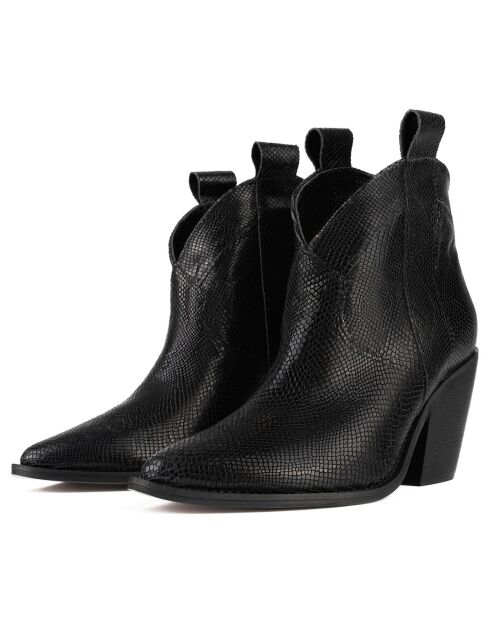 Bottines en Cuir Electric Feel noires - Talon 9 cm