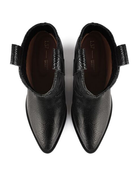 Bottines en Cuir Electric Feel noires - Talon 9 cm