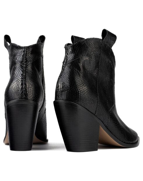Bottines en Cuir Electric Feel noires - Talon 9 cm
