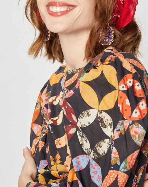 Blouse Patchwork 70 noire