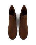 Bottines en Cuir Find Your Strength camel - Talon 7 cm